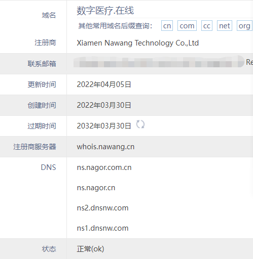 数字医疗（域名+版权，现有资源出售，虚假勿扰）