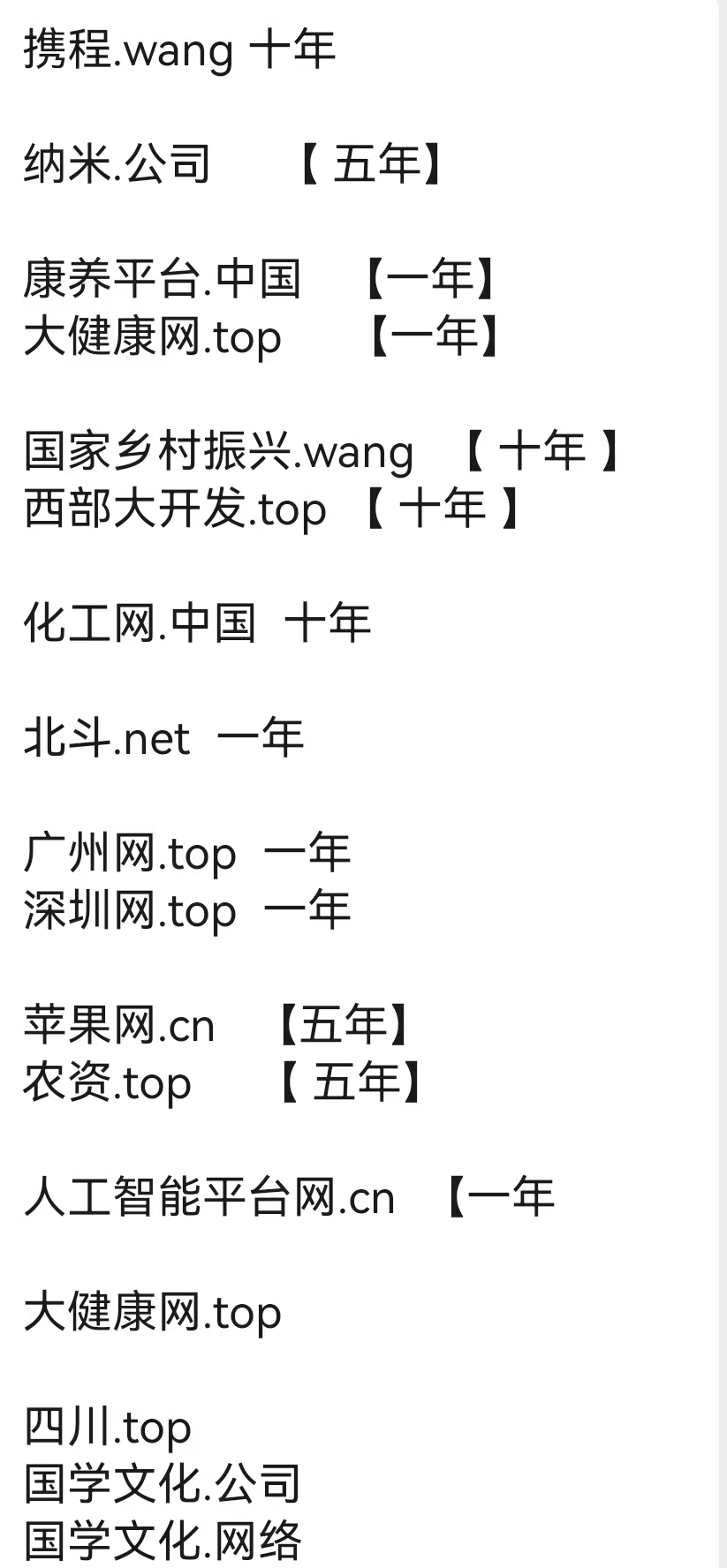 各类精品域名诚信出售，虚假勿扰！